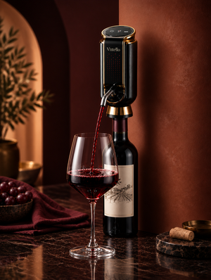 Vntello pouring wine into a glass